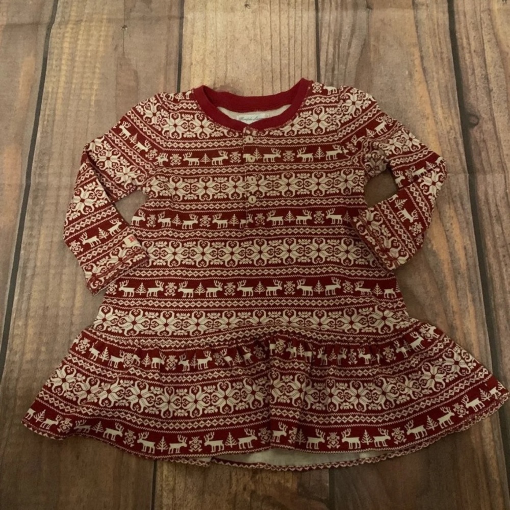 Ralph Lauren red pleated dress